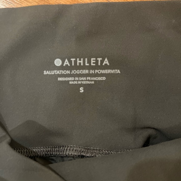 Athleta Woman’s Salutation Olive Joggers - Picture 3 of 3